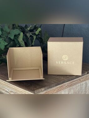 VERSACE Metallic Gold Logo Presentation Box